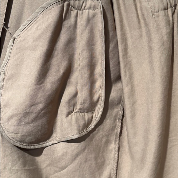 DRAPED CAMEL TRENCH COAT - Picture 6 of 6